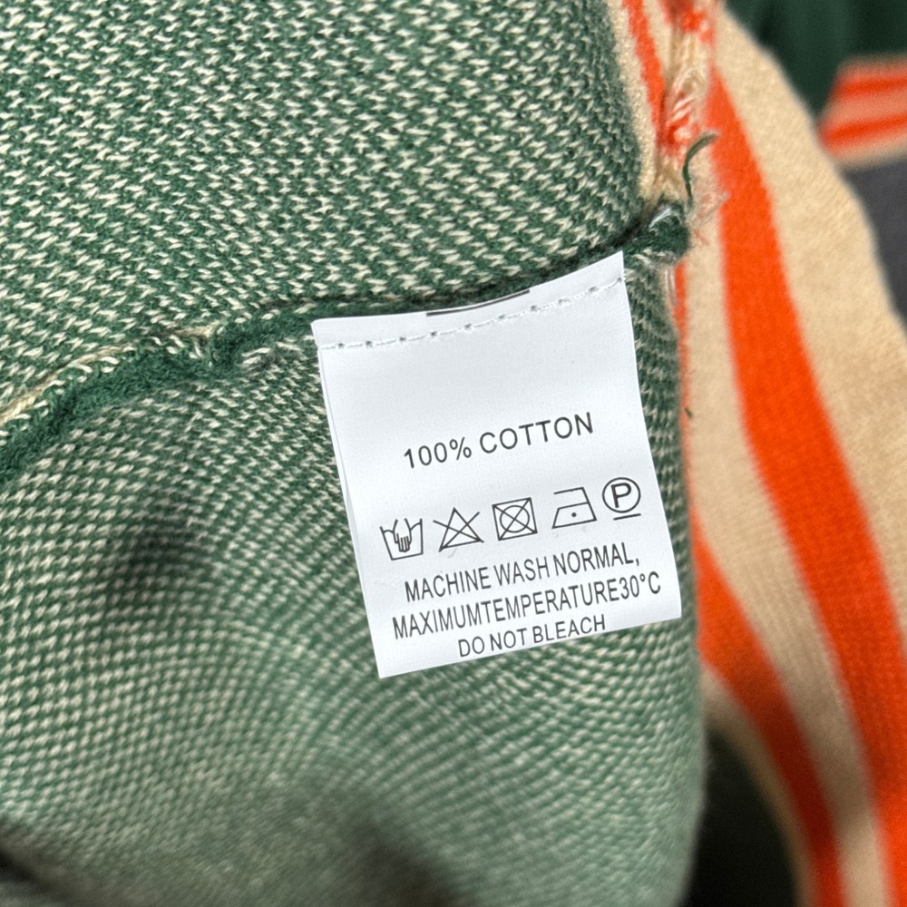 NEW OXKNIT Tiger Knit Shirt Mens XL Green Orange Short Sleeve Button Retro Style - Picture 4 of 6